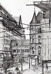 Hôtel de ville de Manchester depuis la City Art Gallery, 2007
